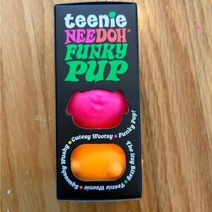 Teenie Needoh Funky Pup - Pink, Purple & Orange Mini Squishies